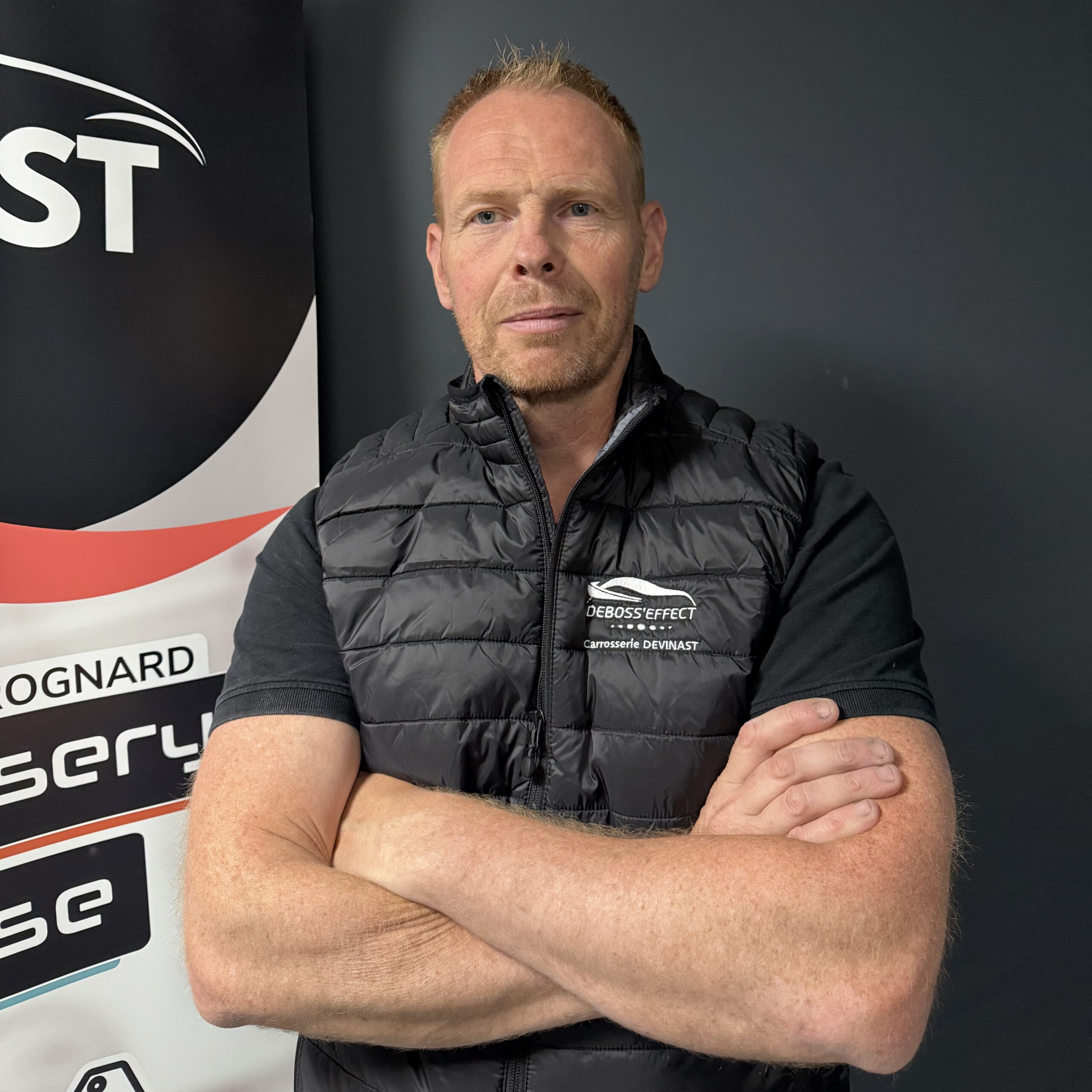 Grégory, gérant de la Carrosserie Devinast à Brognard